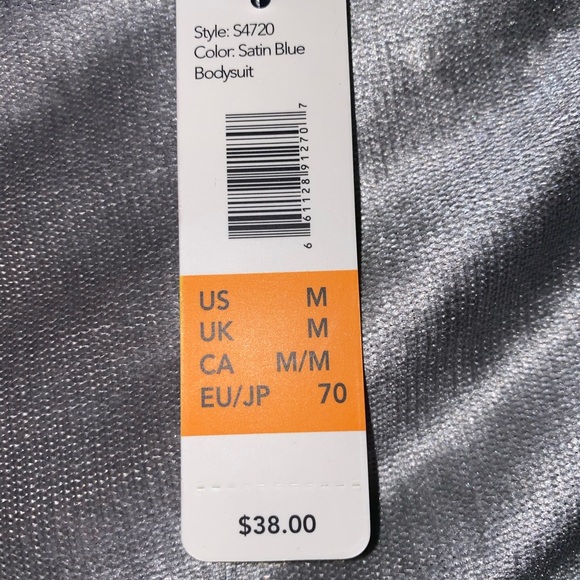 Sam Edelman Satin Blue Bodysuit - Picture 2 of 4